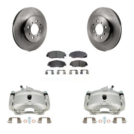 Front Disc Brake Rotors And Ceramic Pads Kit With Calipers For Honda Civic