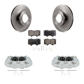 Front Disc Brake Rotors And Ceramic Pads Kit With Calipers For 2003-2009 Lexus GX470
