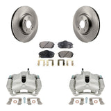 Front Disc Brake Caliper Rotors And Ceramic Pads Kit For Hyundai Tucson