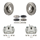 Front Disc Brake Rotors And Ceramic Pads Kit With Calipers For Toyota RAV4 LE