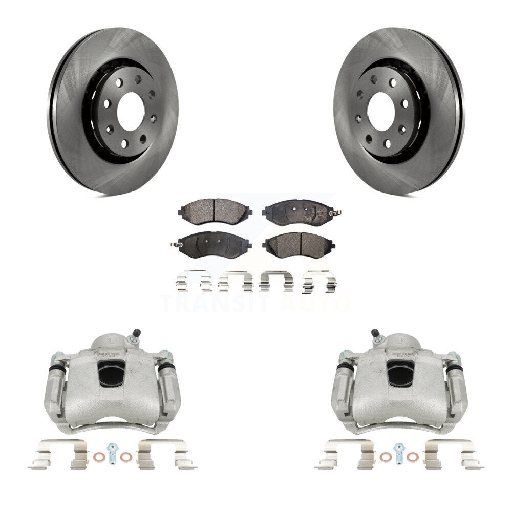 Front Brake Caliper Rotor & Ceramic Pad Kit For Chevrolet Aveo Spark Aveo5 EV G3