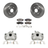 Front Disc Brake Rotor Ceramic Pad Kit With Calipers For Suzuki Forenza Reno Chevrolet