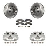 Front Brake Caliper Rotors & Ceramic Pad Kit For Ford E-350 Super Duty E-250 E-150 E-450 KC8-100734T