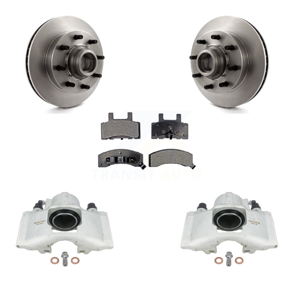 Front Disc Brake Rotors And Ceramic Pads Kit With Calipers For Chevrolet Express 2500