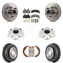 Charger l'image dans la galerie, Front Rear Brake Caliper Rotor Drum Ceramic Pad Kit (8Pc) For Dodge Ram 1500 RWD