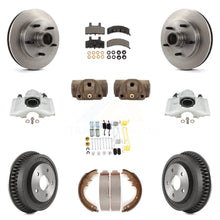 Load image into Gallery viewer, Front Rear Brake Caliper Rotor Drum Ceramic Pad Shoe Cylinder &amp; Hardware Kit For