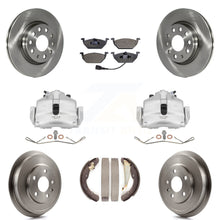 Load image into Gallery viewer, Front Rear Brake Caliper Rotors Drum Ceramic Pads Kit (8Pc) For Volkswagen Jetta