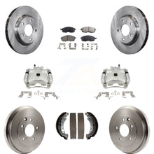 Load image into Gallery viewer, Front Rear Disc Brake Caliper Rotor Drum Ceramic Pad Kit (8Pc) For Nissan Sentra
