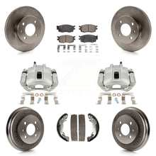 Load image into Gallery viewer, Front Rear Brake Caliper Rotors Drums Ceramic Pads Kit (8Pc) For Hyundai Accent
