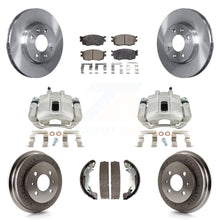 Load image into Gallery viewer, Front Rear Brake Caliper Rotors Drums Ceramic Pads Kit (8Pc) For Hyundai Accent