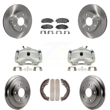 Charger l'image dans la galerie, Kit de plaquettes en céramique de tambour de Rotors d'étrier de frein à disque avant et arrière (8 pièces) pour Honda Civic 