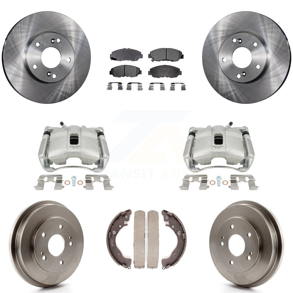 Kit de plaquettes en céramique de tambour de Rotors d'étrier de frein à disque avant et arrière (8 pièces) pour Honda Civic 