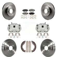 Charger l'image dans la galerie, Front Rear Disc Brake Caliper Rotors Drums Ceramic Pads Kit (8Pc) For Honda Fit