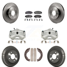 Charger l'image dans la galerie, Front Rear Disc Brake Caliper Rotor Drum Ceramic Pad Kit (8Pc) For Honda Insight