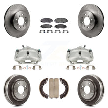 Load image into Gallery viewer, Front Rear Brake Caliper Rotors Drum Ceramic Pad Kit (8Pc) For Honda Civic Acura