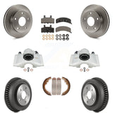 Front Rear Brake Caliper Rotor Drum Ceramic Pad Kit (8Pc) For Dodge Ram 1500 4WD