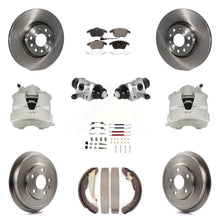 Load image into Gallery viewer, Front Rear Brake Caliper Rotor Drum Ceramic Pad Shoe Cylinder &amp; Hardware Kit For