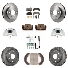 Load image into Gallery viewer, Front Rear Brake Caliper Rotor Drum Ceramic Pad Shoe Cylinder &amp; Hardware Kit For