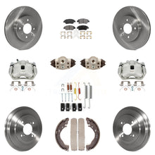 Load image into Gallery viewer, Front Rear Brake Caliper Rotor Drum Ceramic Pad Shoe Cylinder &amp; Hardware Kit For