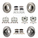 Front Rear Disc Brake Caliper Rotor And Ceramic Pad Kit (10Pc) For Nissan Altima