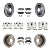 Front Rear Disc Brake Caliper Rotors And Ceramic Pads Kit (10Pc) For Ford F-150