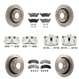 Front Rear Disc Brake Caliper Rotors And Ceramic Pads Kit (10Pc) For Ford F-150