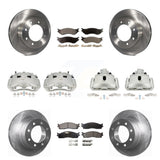 Front Rear Disc Brake Caliper Rotors And Ceramic Pads Kit (10Pc) For Dodge Ram 1500 KC8-100982T