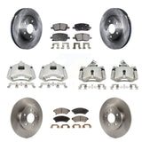 Front Rear Brake Caliper Rotor Ceramic Pad Kit (10Pc) For Chevrolet Uplander FWD