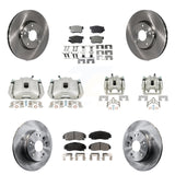 Front Rear Disc Brake Caliper Rotors And Ceramic Pads Kit (10Pc) For Acura TL