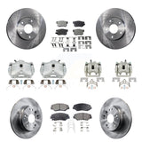 Front Rear Brake Caliper Rotors & Ceramic Pad Kit (10Pc) For 03-11 Honda Element