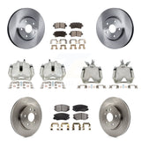 Front Rear Disc Brake Caliper Rotors Ceramic Pad Kit (10Pc) For Chevrolet Malibu