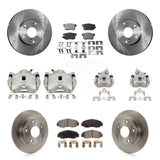 Front Rear Disc Brake Caliper Rotors And Ceramic Pads Kit (10Pc) For Honda Accord KC8-101069T