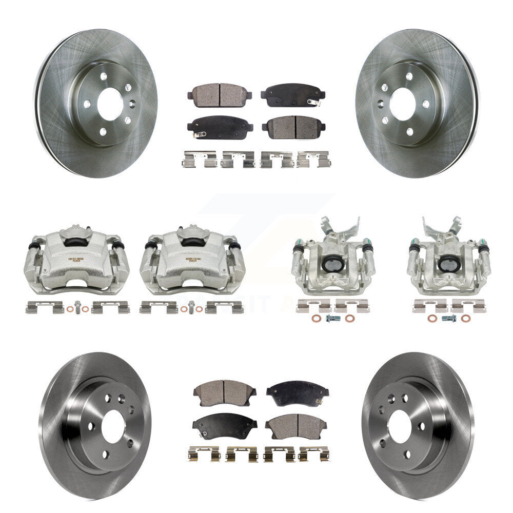Rotor d'étrier de frein à disque avant et arrière et Kit de plaquettes en céramique (10 pièces) pour Chevrolet Sonic 