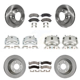 Front Rear Brake Caliper Rotor Ceramic Pad Kit (10Pc) For Chevrolet Express 2500