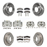 Front Rear Brake Caliper Rotor Ceramic Pad Kit (10Pc) For Chevrolet Express 2500
