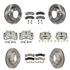 Front Rear Brake Caliper Rotor Ceramic Pad Kit (10Pc) For Chevrolet Express 2500