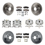 Front Rear Brake Caliper Rotor & Ceramic Pad Kit (10Pc) For Chevrolet GMC Silverado 1500 KC8-101192T