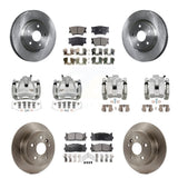 Front Rear Disc Brake Caliper Rotors Ceramic Pad Kit (10Pc) For Toyota Camry Lexus ES350 KC8-101205T