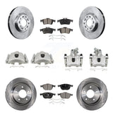 Front Rear Disc Brake Caliper Rotors And Ceramic Pads Kit (10Pc) For Mazda 3 Sport KC8-101210T