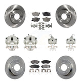 Front Rear Disc Brake Caliper Rotor & Ceramic Pad Kit (10Pc) For Hyundai Elantra