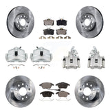 Front Rear Disc Brake Caliper Rotors And Ceramic Pads Kit (10Pc) For Volkswagen Beetle KC8-101217T