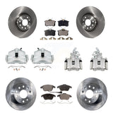 Front Rear Disc Brake Caliper Rotors And Ceramic Pads Kit (10Pc) For Volkswagen Beetle KC8-101219T
