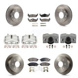 Front Rear Brake Caliper Rotors & Ceramic Pad Kit (10Pc) For 2004 Ford F-150 4WD