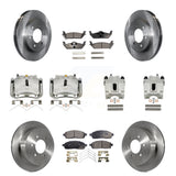Front Rear Brake Caliper Rotors Ceramic Pad Kit (10Pc) For Ford F-150 Lincoln LT
