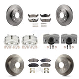 Front Rear Brake Caliper Rotors & Ceramic Pad Kit (10Pc) For 2004 Ford F-150 4WD