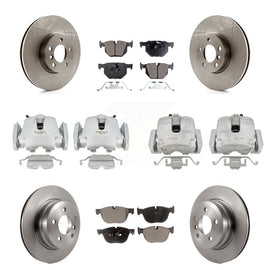 Front Rear Disc Brake Caliper Rotors And Ceramic Pads Kit (10Pc) For BMW X5 X6