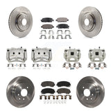 Front Rear Disc Brake Caliper Rotors And Ceramic Pads Kit (10Pc) For Nissan Rogue KC8-101238T
