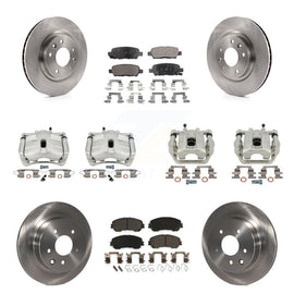 Front Rear Brake Caliper Rotor And Ceramic Pad Kit (10Pc) For Nissan Rogue Sport