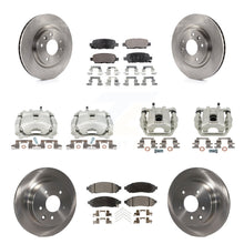 Charger l'image dans la galerie, Front Rear Disc Brake Caliper Rotors And Ceramic Pads Kit (10Pc) For Nissan LEAF