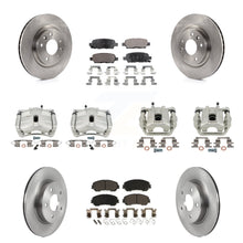 Charger l'image dans la galerie, Front Rear Brake Caliper Rotors Ceramic Pad Kit (10Pc) For Nissan Rogue Sport SL